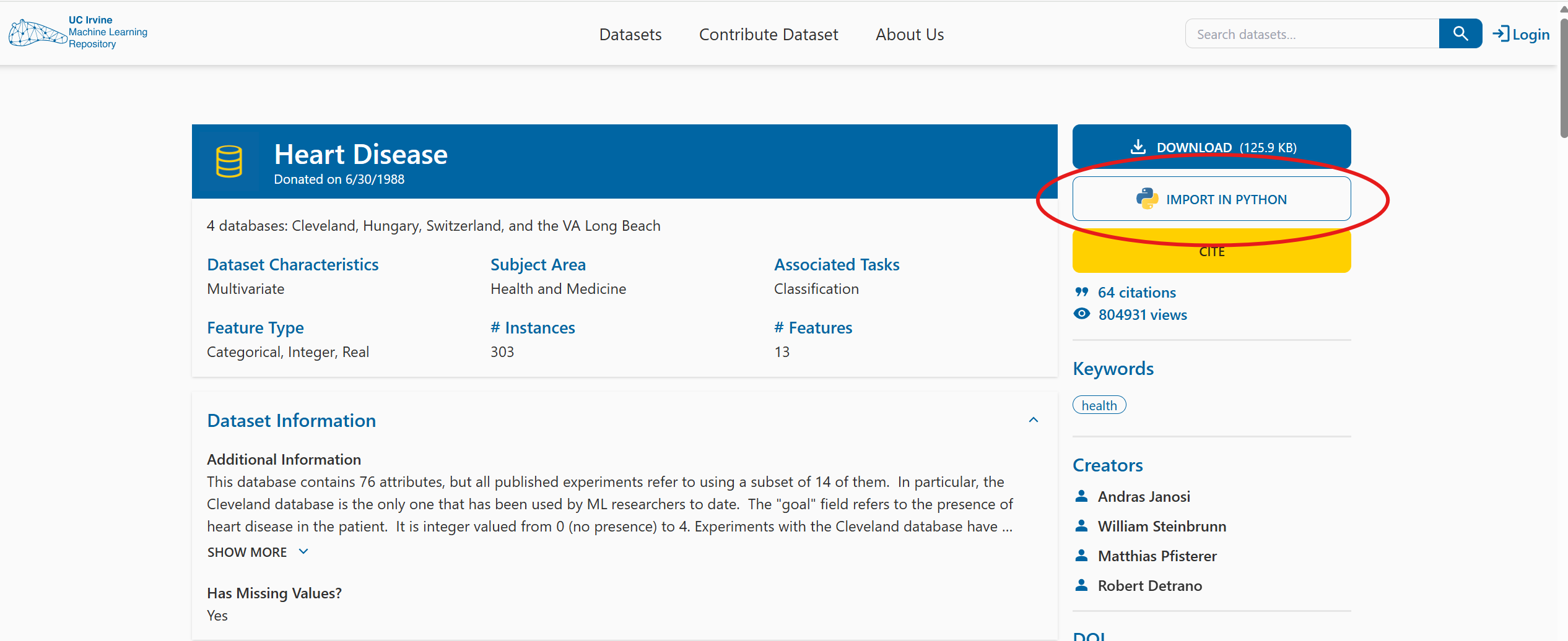 Overview of the website